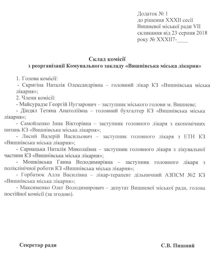 Проекти рішень XXXII сесіЇ VIІ скликання